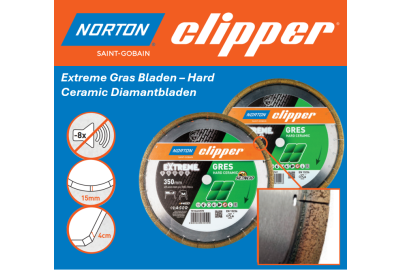 Norton Clipper Introduceert de Revolutionaire Extreme Gres Silencio Diamantbladen