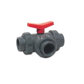 CH PVC-U 3-weg kogelkraan T-boring 20 mm