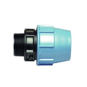 PE klemkoppeling 90 mm x 3'' bu.dr.
