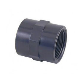 Draadsok PVC-U, PN10, 3/4" x 3/4" bi. x bi.dr