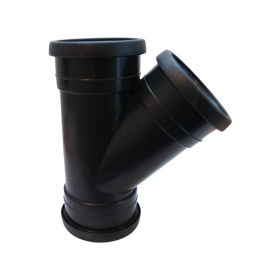 PP t-stuk diam. 75 x 50 mm