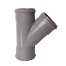 PVC buitenriolering T-stuk 200 x 110 mm, 45°, 3 x M