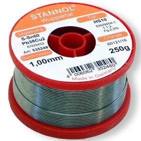 Stannol Soldeertin HS10 S-Sn60Pb39Cu1 1,0mm 250g 535248